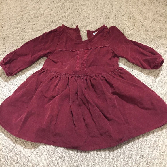 Old Navy Other - OLD NAVY baby girl corduroy maroon dress